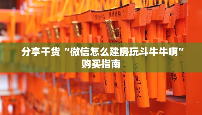 分享干货“微信怎么建房玩斗牛牛啊”购买指南 分享干货“微信怎么建房玩斗牛牛啊”购买指南