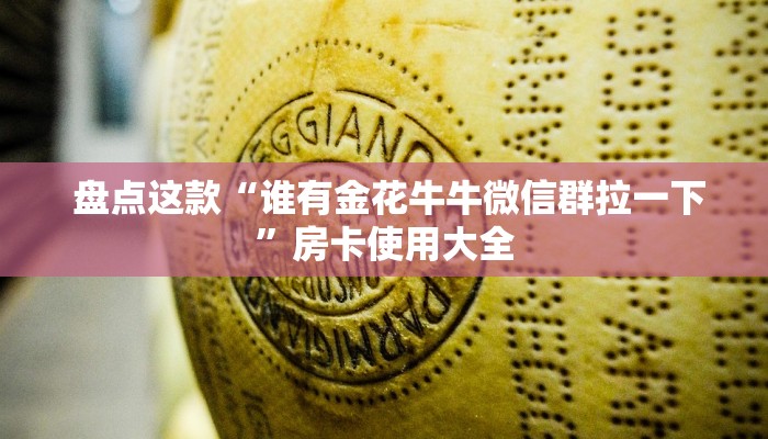 盘点这款“谁有金花牛牛微信群拉一下”房卡使用大全 盘点这款“谁有金花牛牛微信群拉一下”房卡使用大全