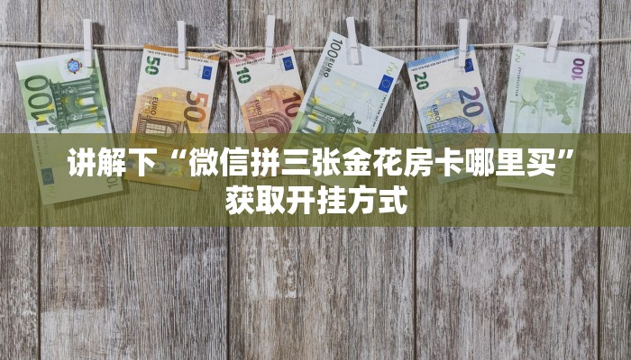  讲解下“微信拼三张金花房卡哪里买”获取开挂方式