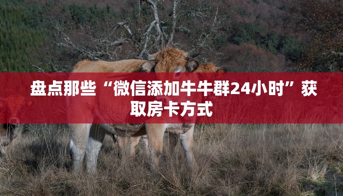  盘点那些“微信添加牛牛群24小时”获取房卡方式