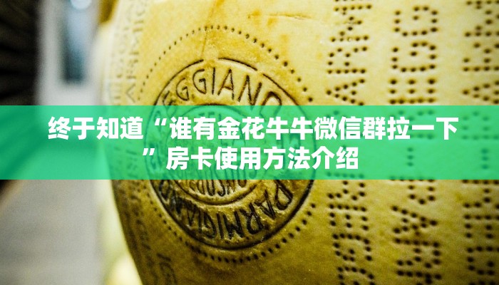  终于知道“谁有金花牛牛微信群拉一下”房卡使用方法介绍